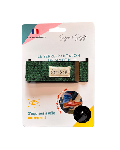 Serre pantalon paillettes vertes - 1