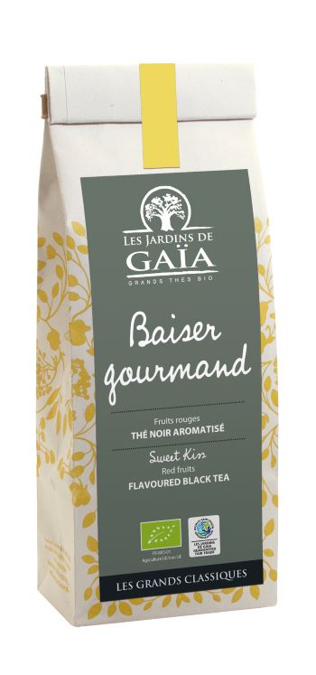 Jardins De Gaïa -- Thé noir bio baiser gourmand (fraise framboise) - 100 g